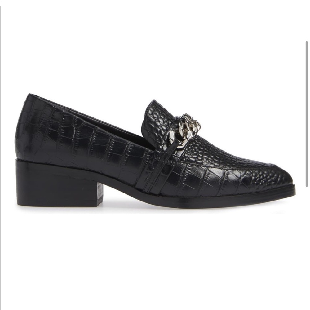 Tony Bianco Molly croc embossed chain loafers - Picture 5 of 13